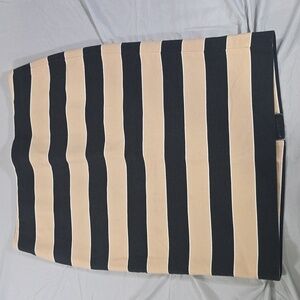 LOFT Black and Tan Cotton Canvas Pencil Skirt